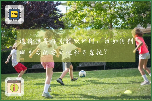 选择世界杯竞猜软件时，该如何判断平台的安全性和可靠性？